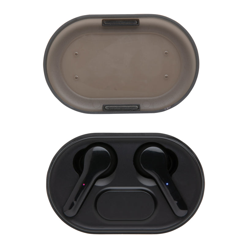Load image into Gallery viewer, Light up logo TWS earbuds in charging case - Custom Wood Designs
