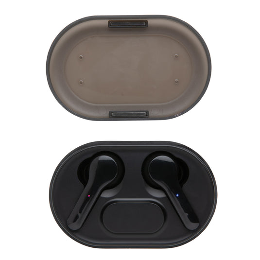 Light up logo TWS earbuds in charging case - Custom Wood Designs