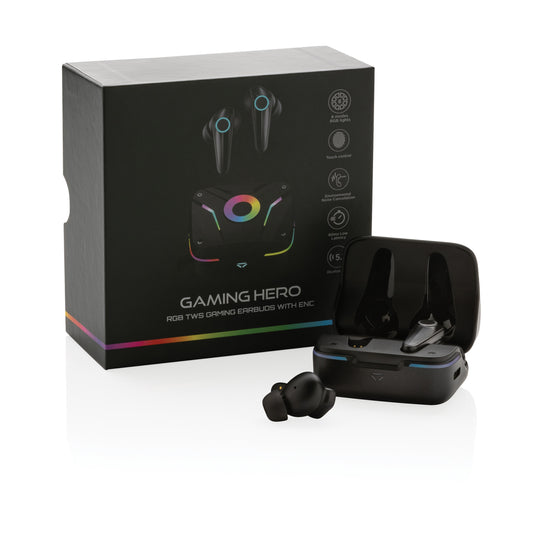 RGB gaming earbuds with ENC - Custom Wood Designs