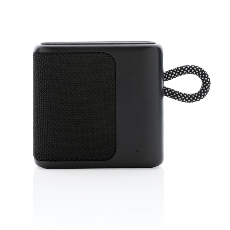 Load image into Gallery viewer, XD Collection Splash IPX6 3W portable Bluetooth speaker in black, showing its compact design with control buttons on top.
