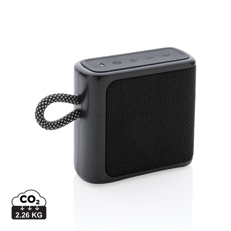 Load image into Gallery viewer, XD Collection Splash IPX6 3W portable speaker shown in black with textured surface and compact design for outdoor use
