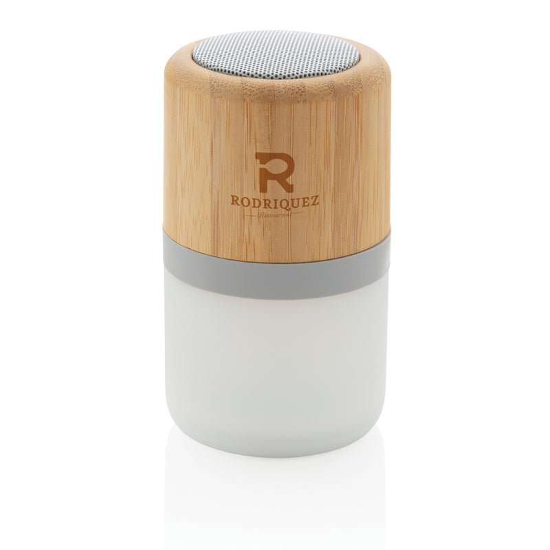 Load image into Gallery viewer, Bamboo colour changing 3W speaker light - Custom Wood Designs
