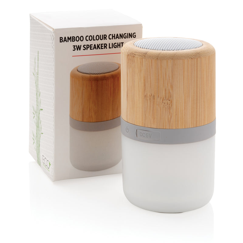 Load image into Gallery viewer, Bamboo colour changing 3W speaker light - Custom Wood Designs
