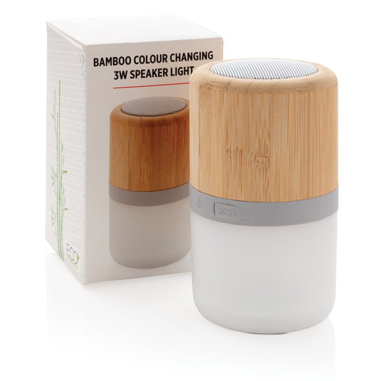 Bamboo colour changing 3W speaker light - Custom Wood Designs