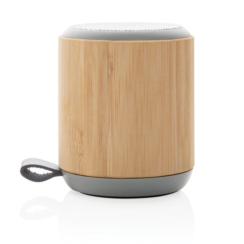 Load image into Gallery viewer, Bamboo and fabric 3W wireless speaker - Custom Wood Designs
