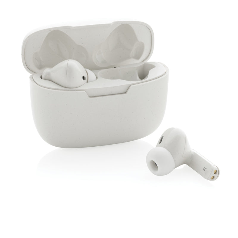 Load image into Gallery viewer, XD Collection RCS recycled plastic Liberty Pro wireless earbuds for high-quality audio, shown with charging case and ear tips.
