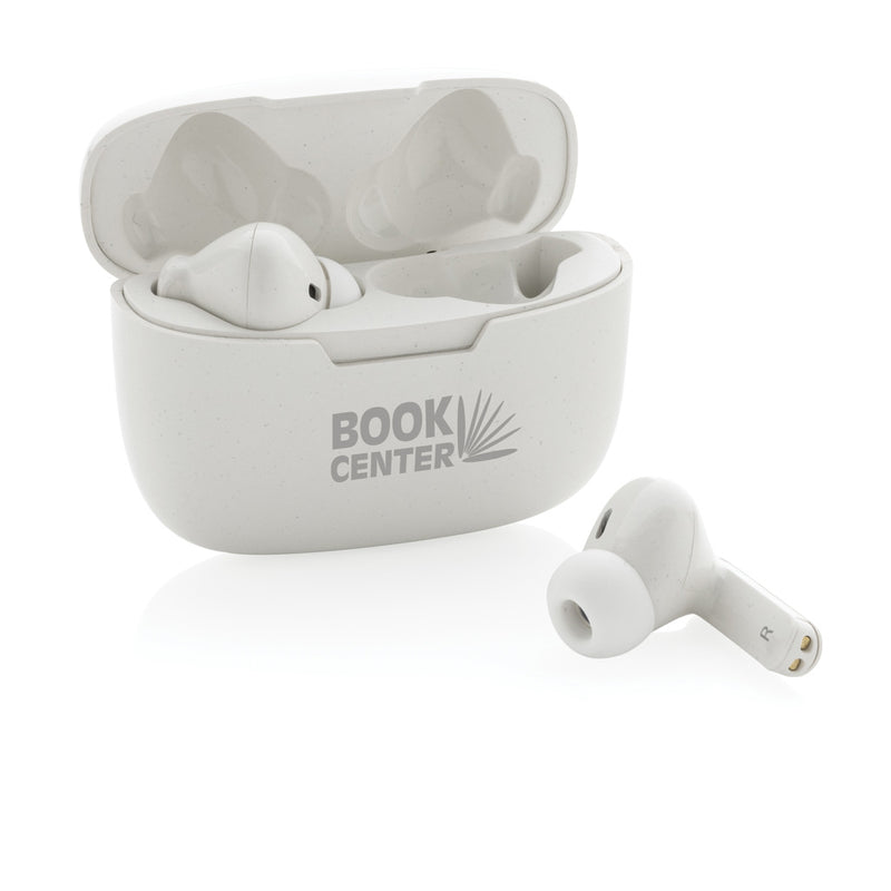 Load image into Gallery viewer, RCS recycled plastic Liberty Pro wireless earbuds by XD Collection, compact in-ear audio device with black finish.
