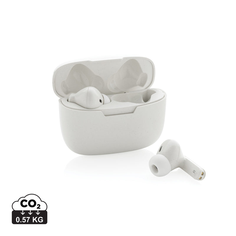 Load image into Gallery viewer, XD Collection RCS recycled plastic Liberty Pro wireless earbuds for high-quality audio, shown in black with charging case.
