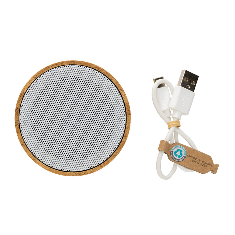 Load image into Gallery viewer, RCS recycled plastic and bamboo 3W wireless speaker - Custom Wood Designs
