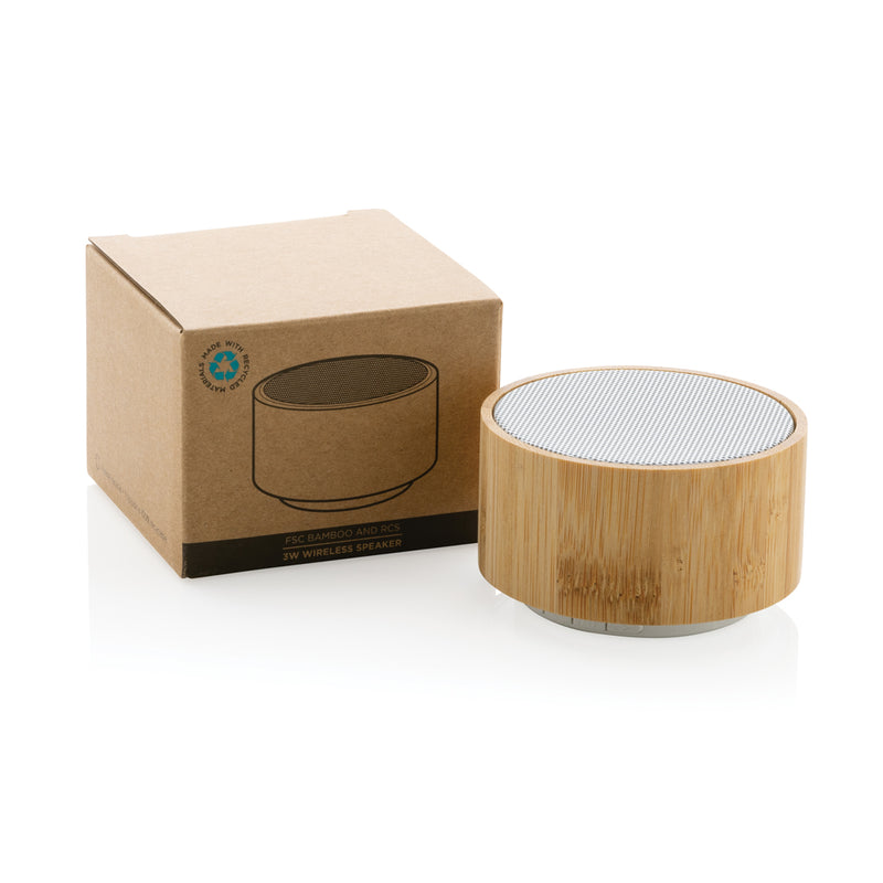 Load image into Gallery viewer, RCS recycled plastic and bamboo 3W wireless speaker - Custom Wood Designs
