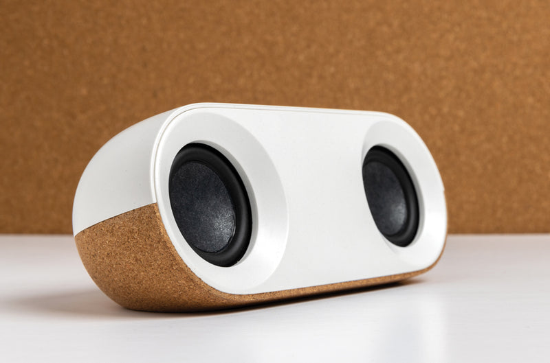 Load image into Gallery viewer, Oregon RCS recycled plastic and cork 10W speaker - Custom Wood Designs

