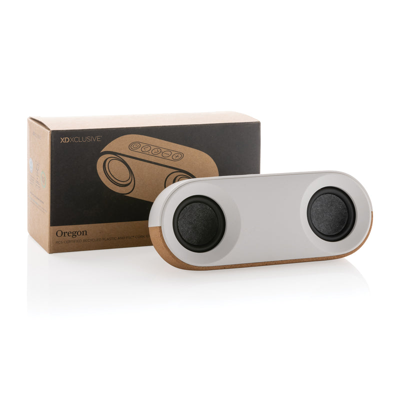 Load image into Gallery viewer, Oregon RCS recycled plastic and cork 10W speaker - Custom Wood Designs
