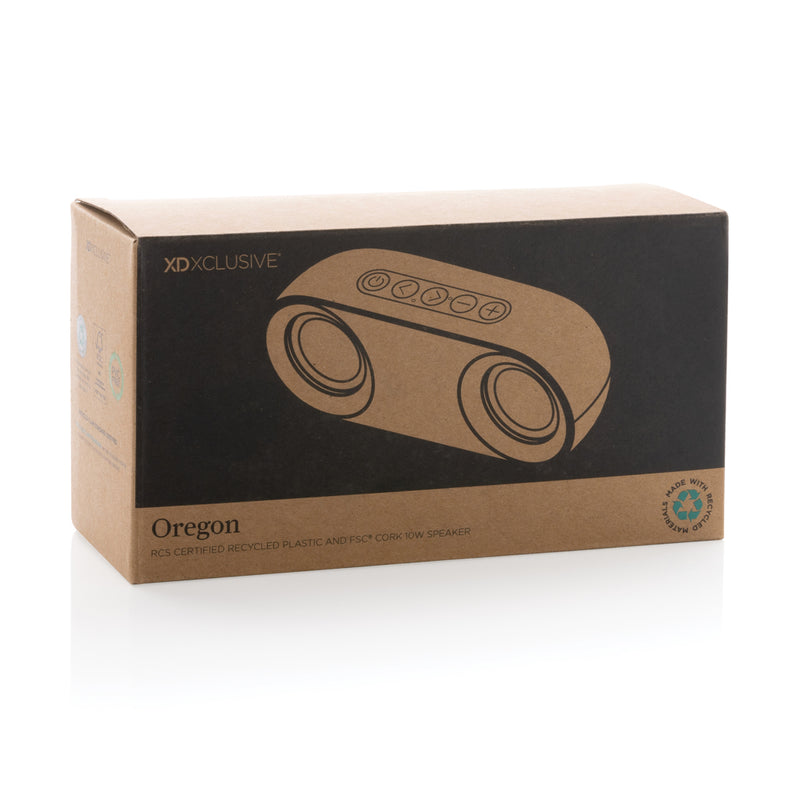 Load image into Gallery viewer, Oregon RCS recycled plastic and cork 10W speaker - Custom Wood Designs
