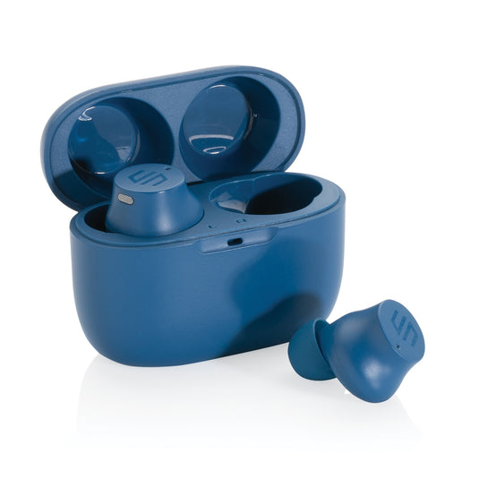 Urban Vitamin Napa earbuds, sleek black in-ear audio earbuds with cord, designed for comfortable listening and clear sound.