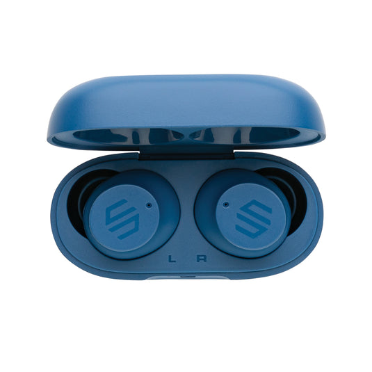 Urban Vitamin Napa earbuds in black, showing sleek in-ear design with ear tips and cable, ideal for high-quality audio.