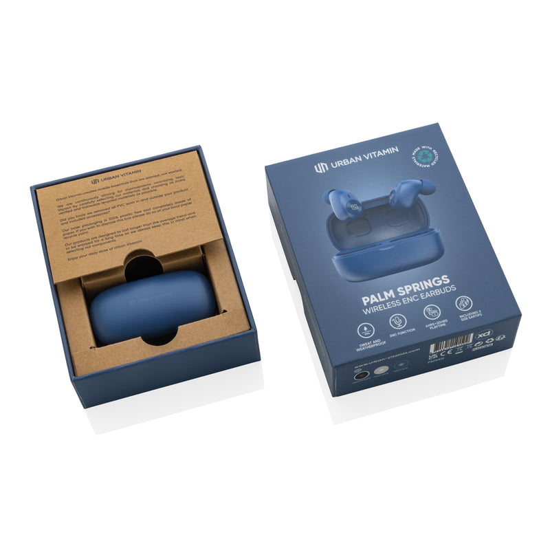 Load image into Gallery viewer, Urban Vitamin Palm Springs RCS rplastic ENC earbuds - Custom Wood Designs
