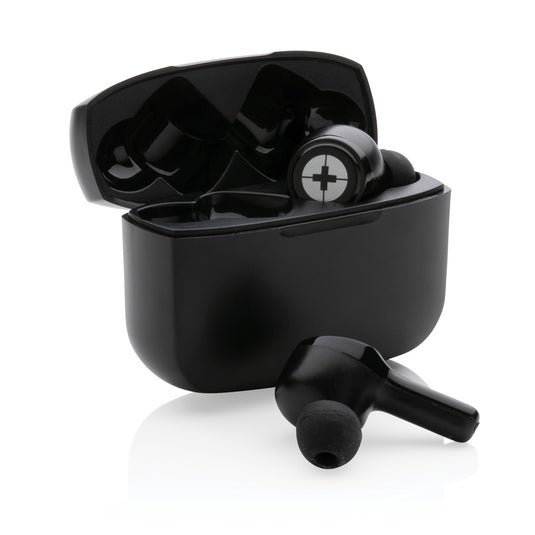 RCS recycled plastic Swiss Peak ANC TWS earbuds - Custom Wood Designs