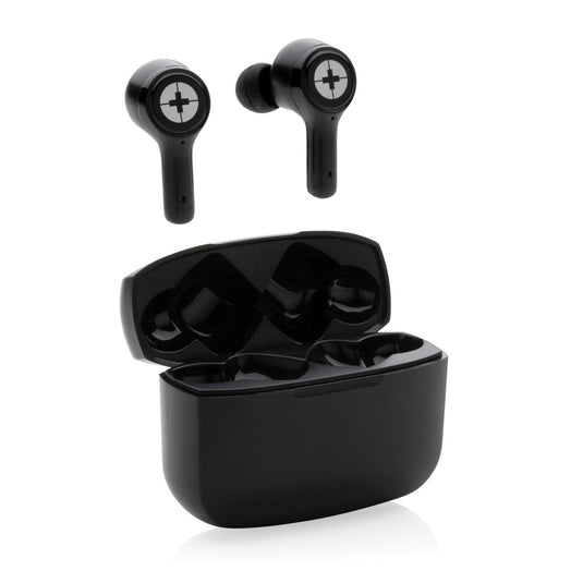 RCS recycled plastic Swiss Peak ANC TWS earbuds - Custom Wood Designs