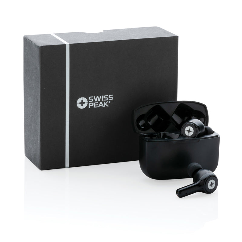 Load image into Gallery viewer, RCS recycled plastic Swiss Peak ANC TWS earbuds - Custom Wood Designs
