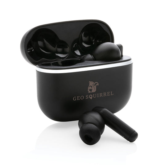 RCS recycled plastic Swiss Peak TWS earbuds 2.0 - Custom Wood Designs