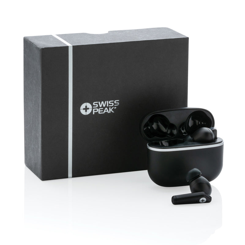 Load image into Gallery viewer, RCS recycled plastic Swiss Peak TWS earbuds 2.0 - Custom Wood Designs
