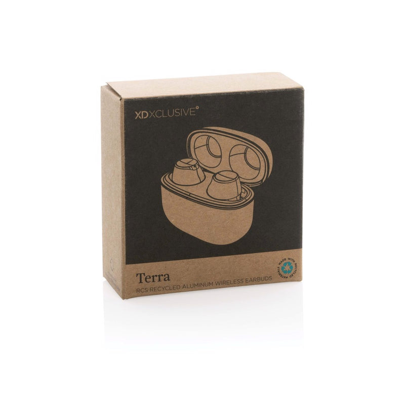 Load image into Gallery viewer, Terra RCS recycled aluminium wireless earbuds - Custom Wood Designs
