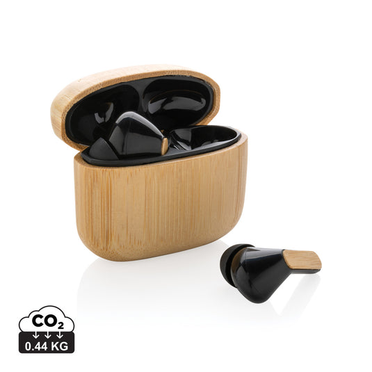 Bamboo TWS earbuds with RCS recycled plastic - Custom Wood Designs