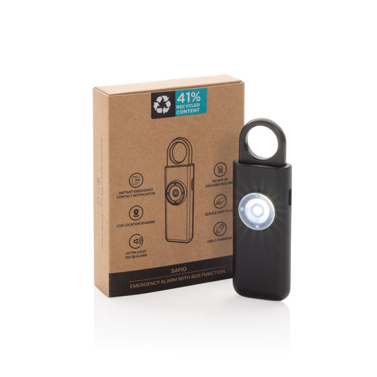 Safio RCS re-chargeable emergency alarm with SOS function - Custom Wood Designs