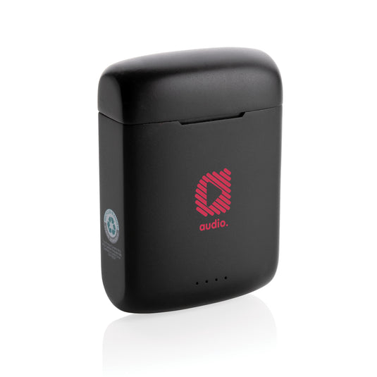 Skywave RCS recycled plastic solar earbuds - Custom Wood Designs