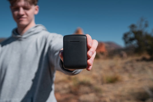 Skywave RCS recycled plastic solar earbuds - Custom Wood Designs