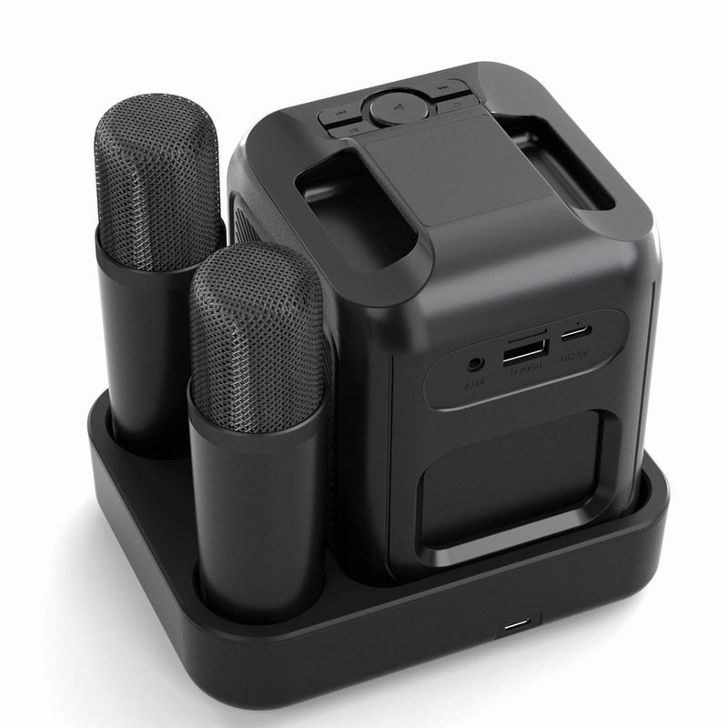 Load image into Gallery viewer, Singvibe RCS recycled plastic karaoke set with double mic - Custom Wood Designs
