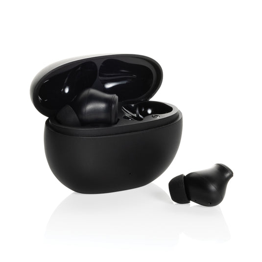 XD Collection Prolink RCS recycled plastic hybrid ANC/ENC earbud for premium audio, shown with sleek black design and in-ear fit.