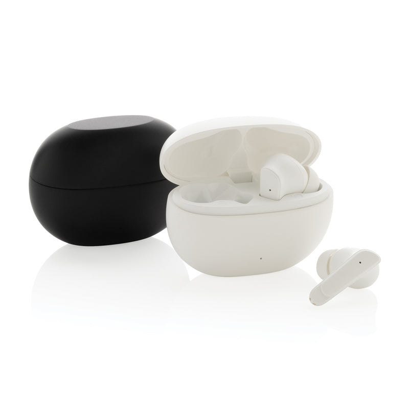 Load image into Gallery viewer, Prolink RCS recycled plastic hybrid ANC/ENC earbuds from XD Collection, close-up view of sleek audio earbuds with matte finish.
