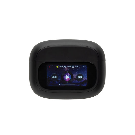 Airtune RCS recycled plastic ANC earbuds with touch screen - Custom Wood Designs