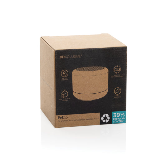 Peblo RCS 3W speaker with removable battery - Custom Wood Designs