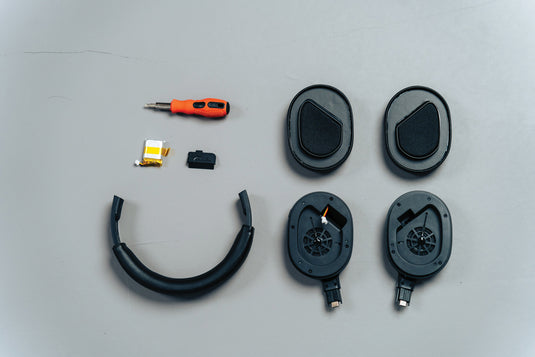Irvine RCS recycled and repairable ANC wireless headphone - Custom Wood Designs