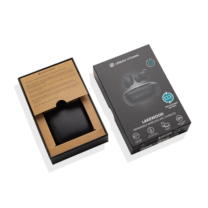 Load image into Gallery viewer, Lakewood RCS recycled and repairable wireless earbuds - Custom Wood Designs
