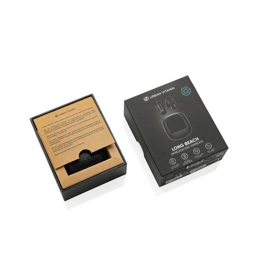 Urban Vitamin Long Beach ENC rplastic wireless earbuds - Custom Wood Designs