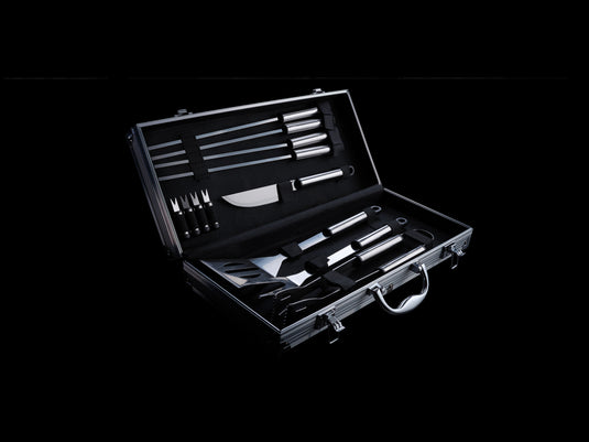 12 pcs barbecue set in aluminium box - Custom Wood Designs