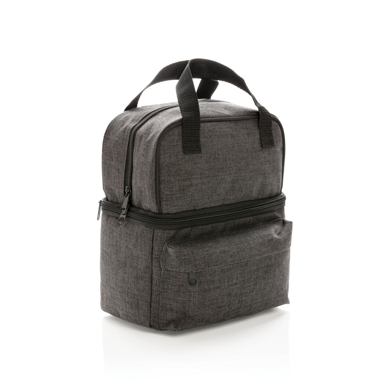 Load image into Gallery viewer, Cooler bag with 2 insulated compartments - Custom Wood Designs
