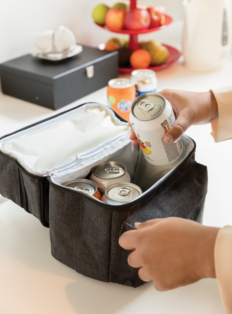 Load image into Gallery viewer, Cooler bag with 2 insulated compartments - Custom Wood Designs
