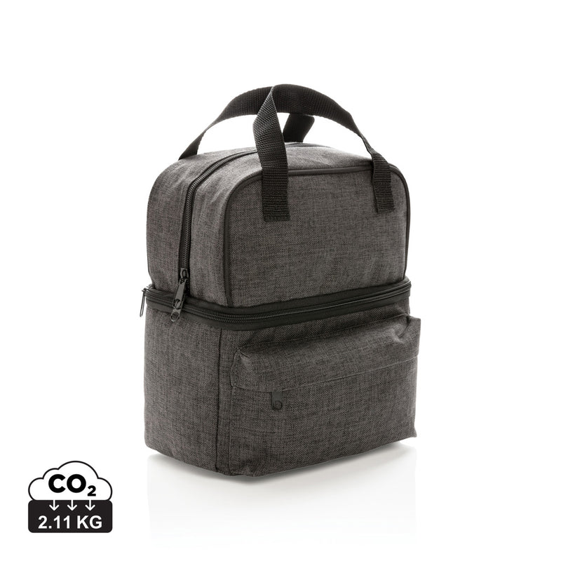 Load image into Gallery viewer, Cooler bag with 2 insulated compartments - Custom Wood Designs
