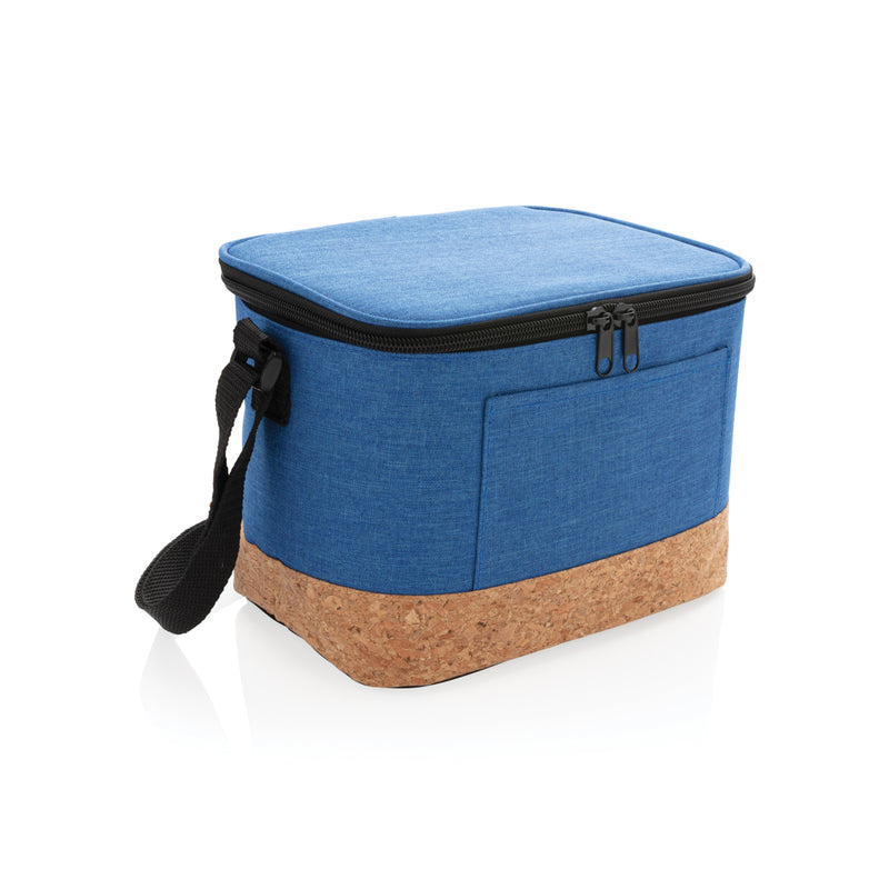 Load image into Gallery viewer, Two-tone outdoor cooler bag with cork detail from XD Collection, featuring insulated storage and stylish design for outdoor activities.
