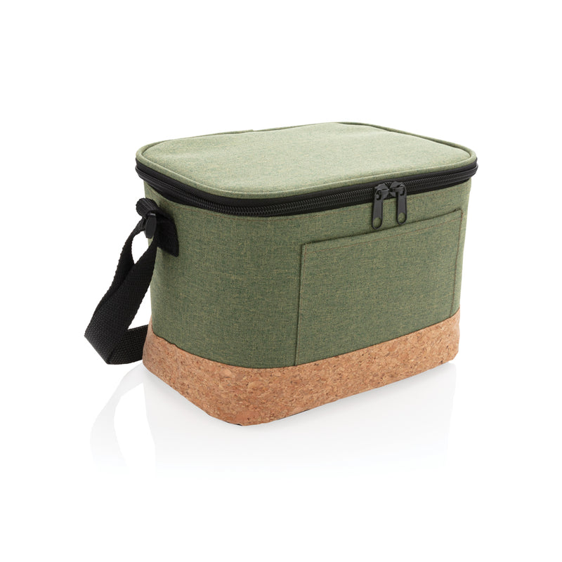 Load image into Gallery viewer, Two-tone outdoor cooler bag with cork detail by XD Collection, showing insulated interior and stylish design.
