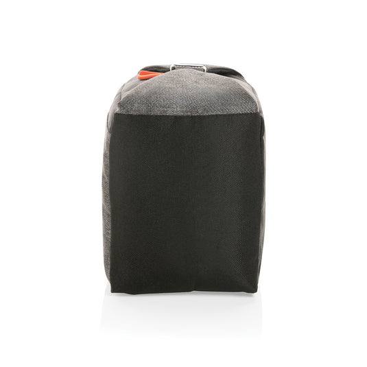 Two-tone outdoor cooler bag by XD Collection with insulated interior and adjustable strap, ideal for picnics and outdoor activities.