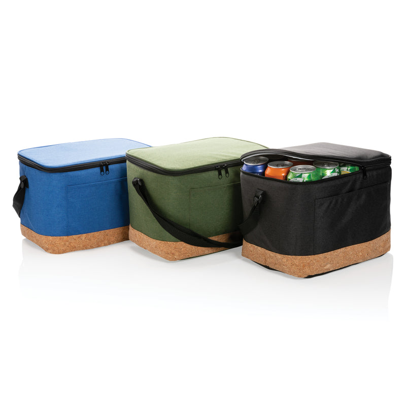 Load image into Gallery viewer, Impact AWARE™ XL RPET two-tone cooler bag with cork detail, outdoor insulated bag by XD Collection, designed for keeping items cool.
