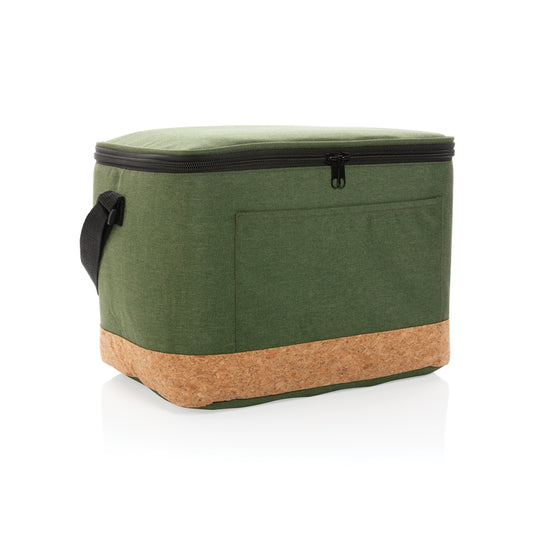 Impact AWARE™ XL RPET two-tone cooler bag by XD Collection with cork detail, outdoor insulated bag for keeping food and drinks cool.