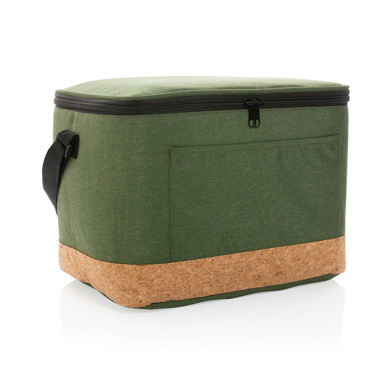 Load image into Gallery viewer, Impact AWARE™ XL RPET two-tone cooler bag with cork detail by XD Collection, outdoor reusable insulated bag for picnics and outings.
