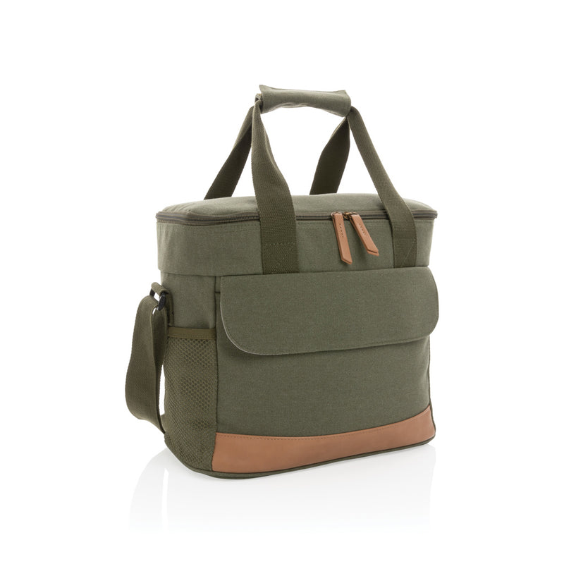 Load image into Gallery viewer, Impact AWARE™ 16 oz. canvas cooler bag by XD Collection, outdoor portable cooler with sturdy handles and insulated interior.
