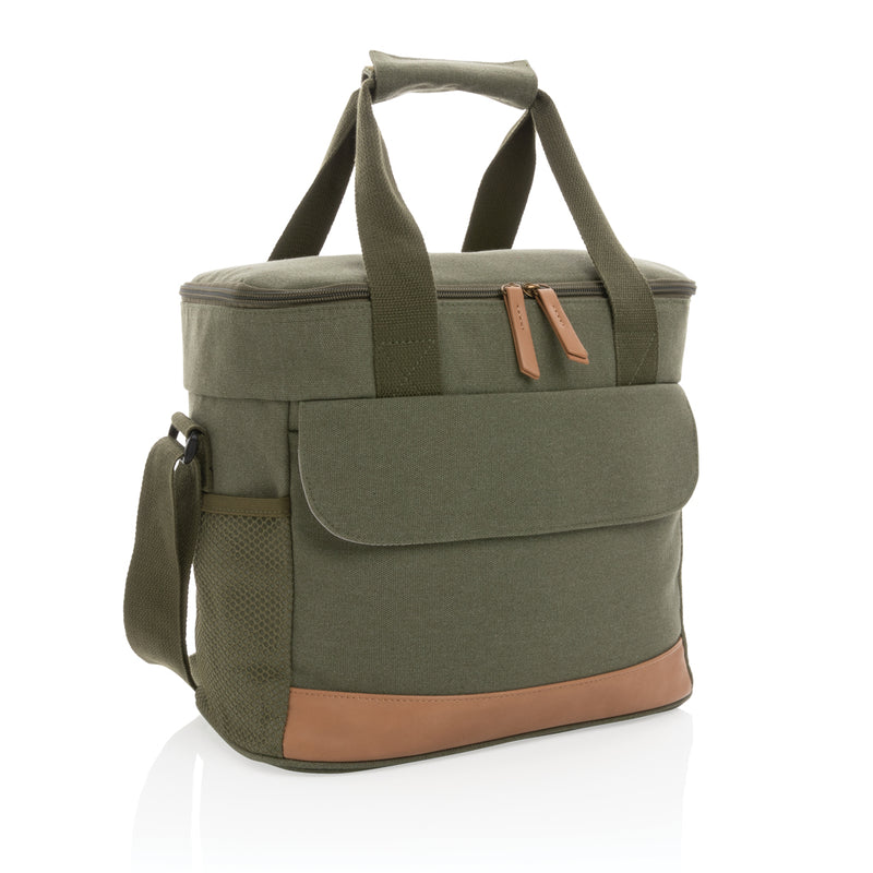 Load image into Gallery viewer, Impact AWARE™ 16 oz. canvas cooler bag by XD Collection, outdoor-style with insulated interior and carrying handle.
